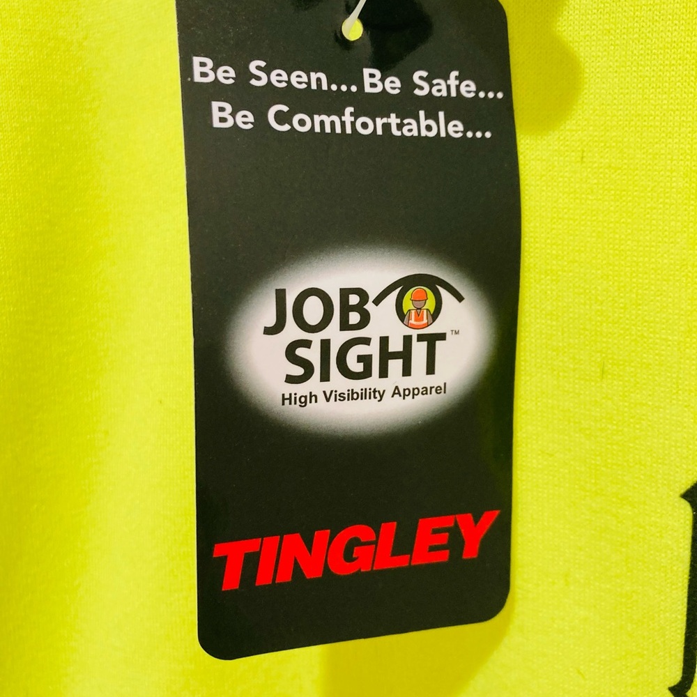 NWT TINGLEY High-Visibility Yellow and Black Men's Hoodie size M - Picture 3 of 5